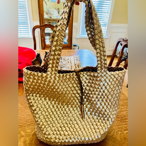Calvin Klein Woven Tote Bag - Picture 3 of 6